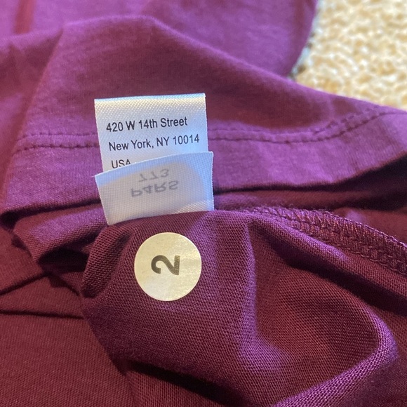 Lilla P Ruffle Scoop Neck L/S Pima Cotton T-Shirt Purple Made in Peru Size LARGE - Picture 8 of 10